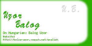 uzor balog business card
